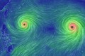 Hình ảnh ấn tượng bão song sinh trên Thái Bình Dương