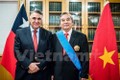越南驻智大使荣获智利政府的十字勋章