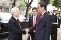 印尼总统举行隆重仪式欢迎阮富仲总书记到访