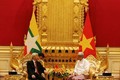 越共中央总书记阮富仲与缅甸总统廷觉举行会谈