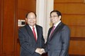 越共中央组织部部长会见老挝内务部部长
