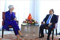 越南政府总理阮春福会见国际货币基金组织总裁