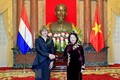 越南国家代主席邓氏玉盛接受三国新任驻越大使递交国书