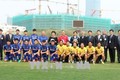 韩国总统文在寅与越南U23国家队和主教练朴恒绪进行交流