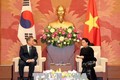 越南国会主席阮氏金银会见韩国总统文在寅