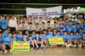 越南泰山南在AFC Futsal俱乐部锦标赛夺季军回国受到热烈欢迎