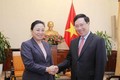 越南政府副总理兼外交部长范平明会见老挝外交副部长