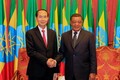越南国家主席陈大光和埃塞俄比亚总统穆拉图•特肖梅举行会谈