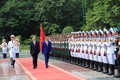 越南国家主席陈大光欢迎印尼总统到访 双方举行会谈