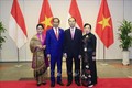 越南国家主席陈大光与夫人举行盛大招待会 欢迎印尼总统到访