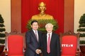 越共中央总书记、国家主席阮富仲会见老挝政府总理通伦·西苏里