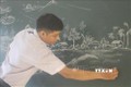 Những bức tranh phấn trắng truyền cảm hứng cho học sinh của thầy Lê Mạnh Hùng