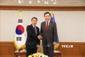 Tổng giám đốc Nguyễn Đức Lợi dẫn đầu Đoàn đại biểu TTXVN thăm và làm việc tại Hàn Quốc