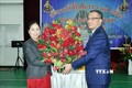 越南驻中国大使邓明魁到老挝使馆拜年