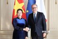 越南国会主席阮氏金银同法国国民议会议长举行会谈