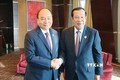 越南政府总理阮春福会见柬埔寨首相洪森