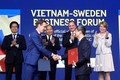越南政府总理阮春福和瑞典首相斯蒂凡·洛夫文出席越瑞企业论坛