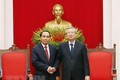 越共中央书记处常务书记陈国旺会见老挝代表团