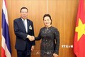 越南国会主席阮氏金银会见泰国国会上议院议长蓬佩