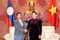 越南国会主席阮氏金银会见老挝国会主席巴尼·亚陶都