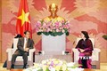 越南国会主席阮氏金银会见日本驻越大使梅田邦夫