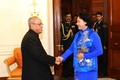 Chủ tịch Quốc hội Nguyễn Thị Kim Ngân hội kiến Tổng thống Ấn Độ Pranab Mukherjee