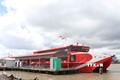 Tàu cao tốc Phú Quốc Express có thể chở được 600 khách, được đưa vào khai thác trên tuyến tàu cao tốc Cà Mau - Nam Du - Phú Quốc. Ảnh: Huỳnh Anh - TTXVN