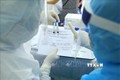 Nhân viên y tế lấy mẫu xét nghiệm nhanh cho người về từ Đà Nẵng, tại phường Bách Khoa và phường Cầu Dền (quận Hai Bà Trưng) sáng 01/8/2020. Ảnh: Minh Quyết - TTXVN
