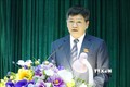Tân Chủ tịch UBND tỉnh Điện Biên Lê Thành Đô phát biểu nhận nhiệm vụ. Ảnh: Xuân Tư – TTXVN