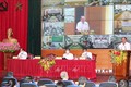 Bộ trưởng Bộ Văn hóa, Thể thao và Du lịch Nguyễn Văn Hùng phát biểu tại điểm cầu Hà Nội. Ảnh: Thanh Tùng - TTXVN