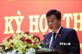 Tân Chủ tịch HĐND tỉnh Đắk Nông Lưu Văn Trung phát biểu nhận nhiệm vụ. Ảnh: Ngọc Minh-TTXVN