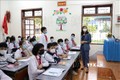 Một tiết học của cô và trò trường THCS Chiềng Sinh (thành phố Sơn La, tỉnh Sơn La) trong năm học 2020-2021. Ảnh: Hữu Quyết - TTXVN