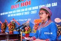 Bí thư tỉnh đoàn Lào Cai nhiệm kỳ 2022-2027 Giàng Thị Mai phát biểu khai mạc đại hội. Ảnh: Quốc Khánh - TTXVN