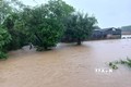 Nước lũ dâng cao gây ngập cục bộ tại xã Hành Thuận, huyện Nghĩa Hành. Ảnh: Đinh Hương – TTXVN