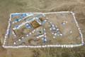 Tàn tích của một quán bia có niên đại gần 5.000 năm được phát hiện tại phía Đông Bắc thành phố Nasiriyah (Iraq), ngày 11/2/2023. Ảnh: AFP/TTXVN