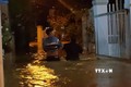 Nước ngập trong đêm 15/11 tại Vĩnh Thạnh, Nha Trang. Ảnh: Đặng Tuấn - TTXVN