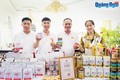 Sản phẩm bột ngũ cốc, Coffee Pro của thành viên Câu lạc bộ Khởi nghiệp đổi mới sáng tạo huyện Bình Sơn được nhiều khách hàng tin dùng. Ảnh: baoquangngai.vn