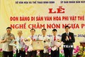 Đón Bằng di sản văn hóa phi vật thể Quốc gia “Nghề chằm nón ngựa Phú Gia“