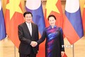 越南国会主席阮氏金银会见老挝总理通伦·西苏里