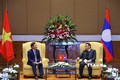 越老友好协会主席陈文髓礼节性拜会老挝国会主席赛宋蓬·丰威汉