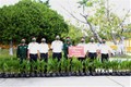 平定省军事指挥部向长沙岛县赠送2000棵矮种椰子苗