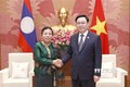 越南国会主席王廷惠会见老挝国会副主席顺通·赛雅佳
