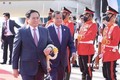 越南政府总理范明政抵达首都金边 开始对柬埔寨进行正式访问