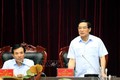 Chủ tịch Hội đồng Dân tộc của Quốc hội Hà Ngọc Chiến phát biểu tại buổi làm việc. Ảnh: Phan Tuấn Anh – TTXVN
