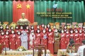 Ban Chấp hành Hội Liên hiệp Phụ nữ tỉnh An Giang khóa XI ra mắt Đại hội. Ảnh: Thanh Sang-TTXVN.