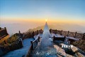 Sương muối phủ trắng đỉnh Fansipan (Lào Cai). Ảnh: TTXVN phát