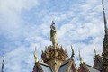 Tượng Phật trên mái chùa Som Rong. Ảnh: Hồng Đạt - TTXVN