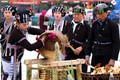 Trích đoạn Lễ hội "Mừng cơm mới" của dân tộc Lự, tỉnh Lai Châu. Ảnh: Trung Kiên – TTXVN
