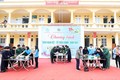 Bộ Chỉ huy Bộ đội Biên phòng tỉnh Lạng Sơn và Cụm 1 các doanh nghiệp Trung ương tại tỉnh Lạng Sơn tặng xe đạp cho học sinh có hoàn cảnh khó khăn xã biên giới Tân Minh. Ảnh: Anh Tuấn – TTXVN