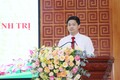 Tân Phó Bí thư Tỉnh ủy Lai Châu Vũ Mạnh Hà phát biểu tại hội nghị. Ảnh: Việt Hoàng – TTXVN